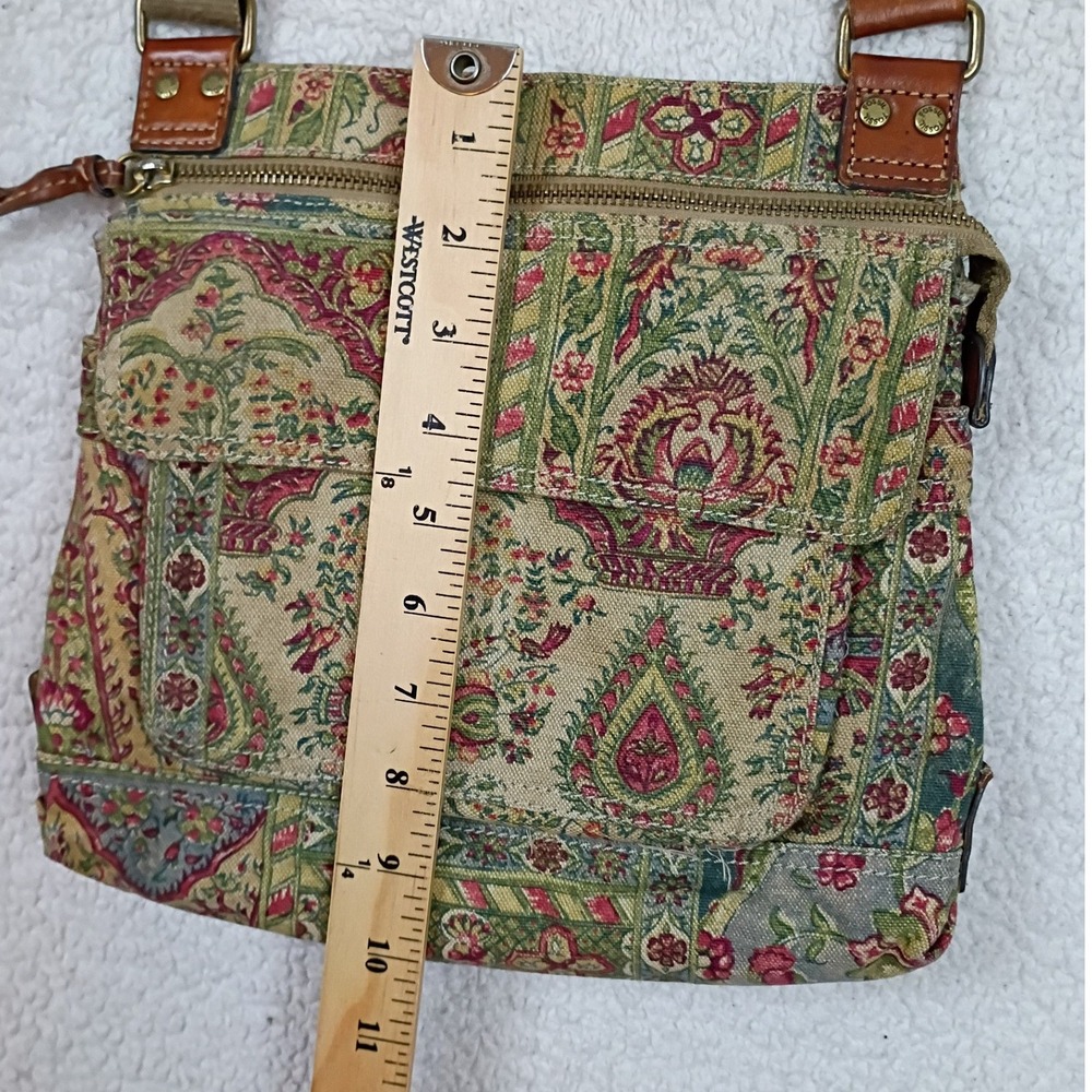 Fossil Crossbody Bag Womens Small Multicolor Floral Paisley Tapestry Canvas - Picture 8 of 8